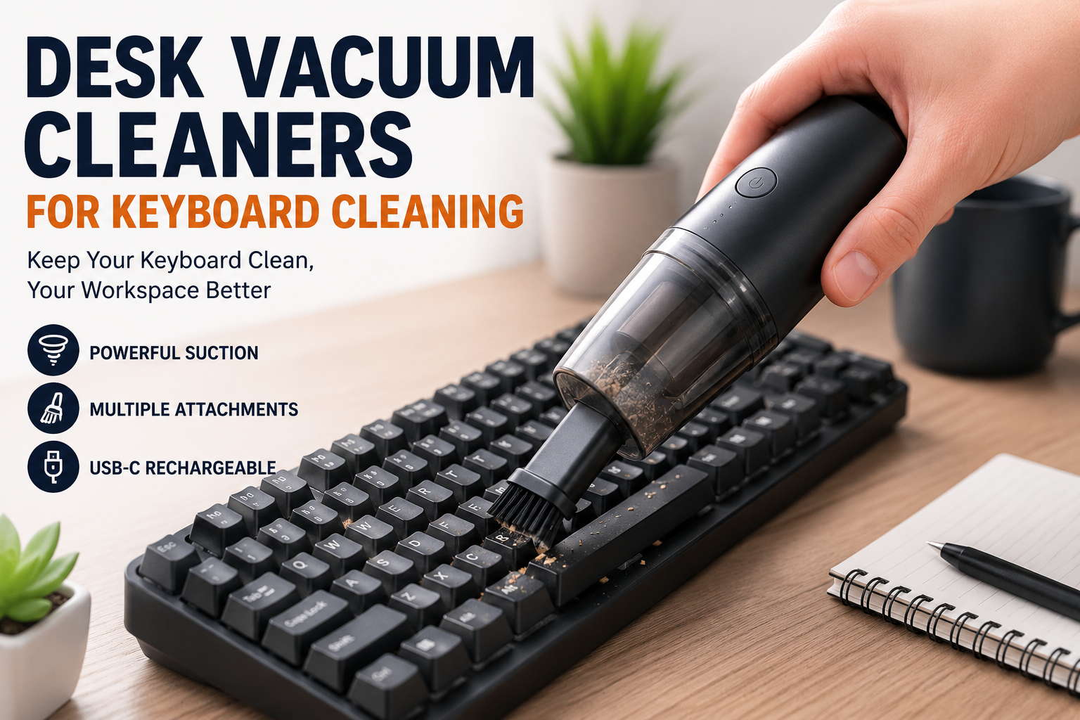 Desk Vacuum Cleaners for Keyboard Cleaning