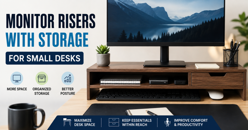Monitor Risers With Storage for Small Desks