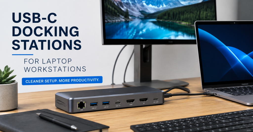 USB-C Docking Stations for Laptop Workstations